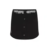 Diesel High-waisted Mini Skirt Unique Pattern In Black