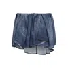 Diesel De-ria Asymmetric Denim Mini Skirt In Blue