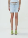 Diesel Denim Flip Mini Skirt In Blue