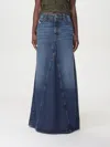 Diesel De-pago-s Long Skirt In Denim