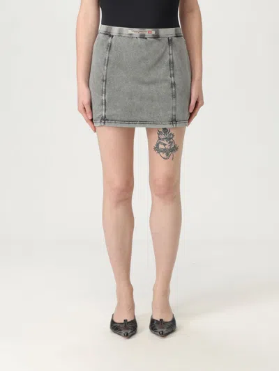 DIESEL SKIRT DIESEL WOMAN COLOR GREY,420999020