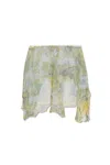 Diesel Atreius Miniskirt Light Green Skirt In 33s