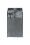 Diesel M-meryn Midi Skirt In Grey