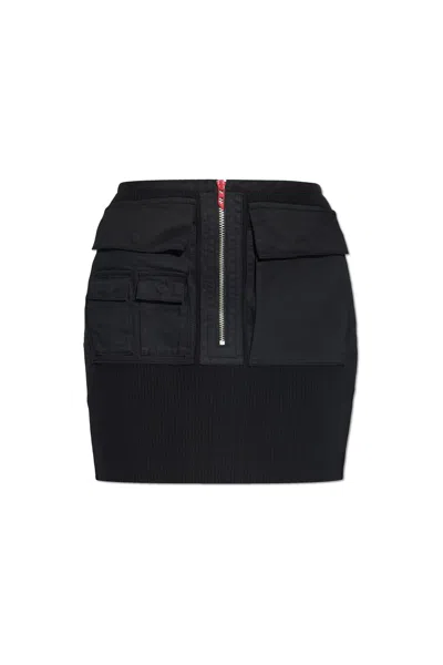 Diesel Skirt M-meryn-short In Black