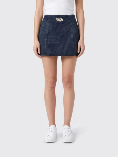 Diesel Skirt  Woman Color Gnawed Blue