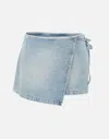 Diesel Blue De-lem-mini Denim Miniskirt In Blue