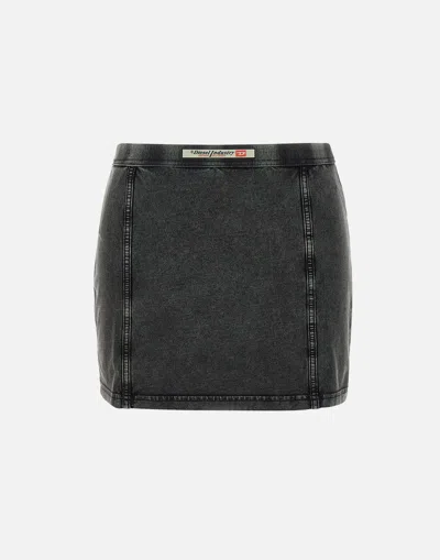 Diesel O-aleggra-mini Denim-effect Skirt