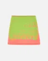 Diesel O Hun Cotton Mini Skirt In Green