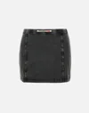 Diesel Stretch Cotton Mini Skirt With Contrast Stitching
