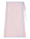 Diesel Wrap Skirt In Double-dyed Rib-knit In Pink