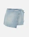 Diesel Blue De-lem-mini Denim Miniskirt In Blue