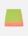 Diesel O Hun Cotton Mini Skirt In Green