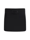 Diesel Black Stretch Twill O-dixy Miniskirt In Black