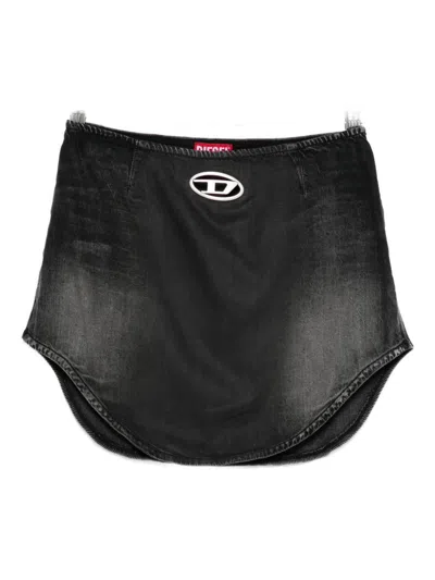 DIESEL DIESEL OVAL-D DENIM SKIRT