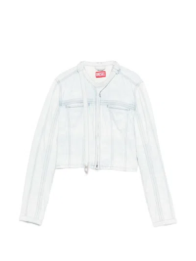 Diesel Sky Blue Denim Cotton Jacket
