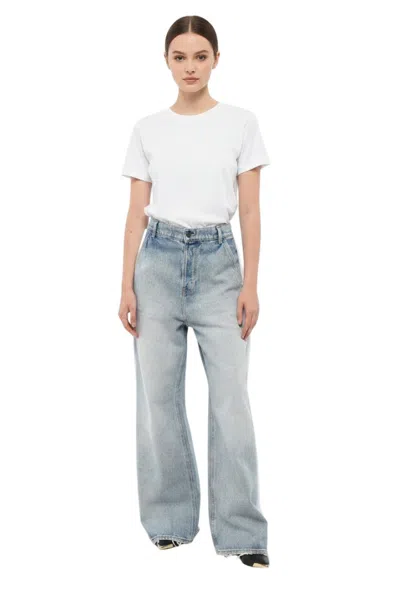 Diesel Sky Blue Flared High Rise Jeans