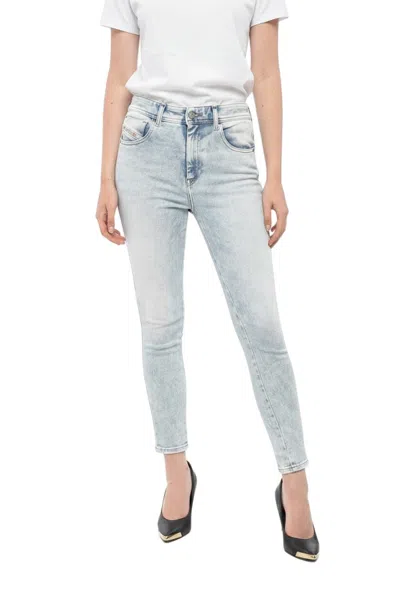 Diesel Sky Blue Skinny High Rise Jeans