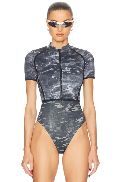 Diesel Skyler Swim Top In Black