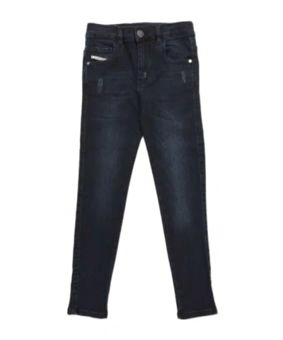 Diesel Slandy Distressed-effect Skinny Jeans In Blue