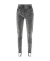 Diesel Slandy Stirrup Skinny Jeans In Gray