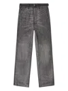 Diesel Slant Pockets Straight Jeans In Gray
