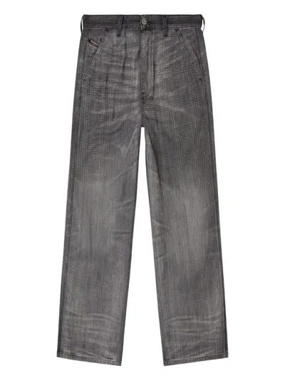 Diesel Slant Pockets Straight Jeans In Gray