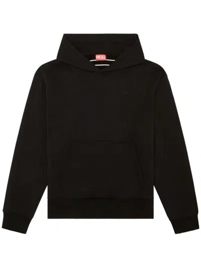 DIESEL DIESEL COTTON BLEND HOODIE WITH SIGNATURE LOGO AND RELAXED FIT