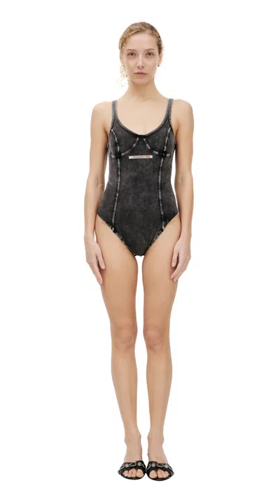 Diesel Sleeveless Bodysuit In Black