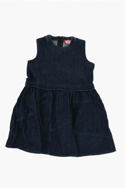 Diesel Sleeveless Denim Daisy Dress In Blue