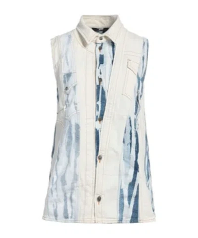Diesel Sleeveless Denim Vest In White
