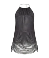 Diesel Halterneck Ruched Dress In Black