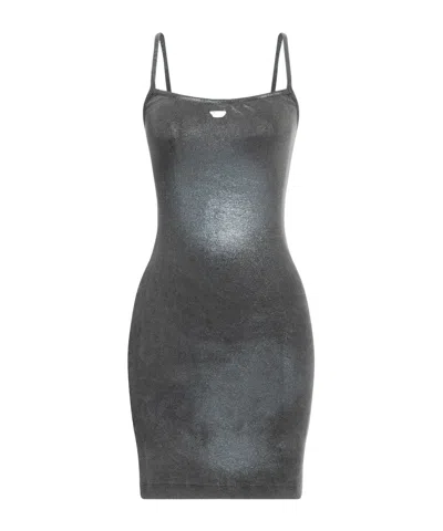 Diesel Sleeveless Elastic Color-blocked Dress In Gray
