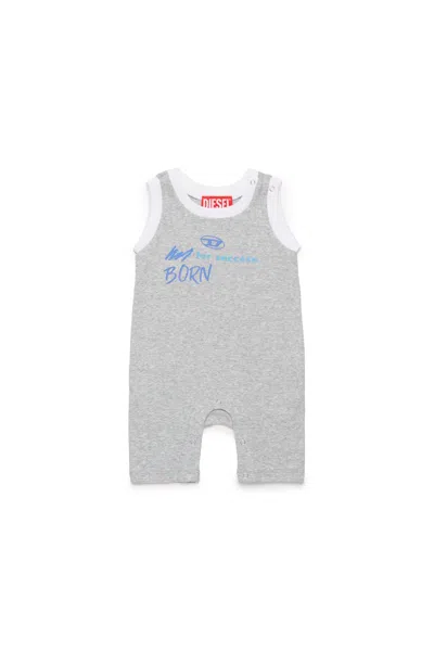 Diesel Babies' Tuta Smanicata Con Grafica Born For Success In Grey