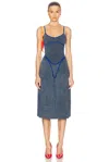 Diesel Sleeveless Midi Dress In Blue