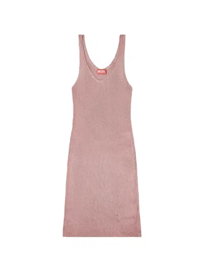 Diesel Sleeveless Midi Dress In Pink