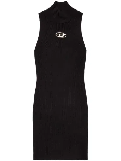 DIESEL DIESEL SLEEVELESS RIBBED DRESS WITH HIGH NECK