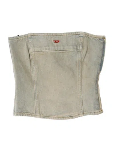 Pre-owned Diesel Sleeveless Top In Gray
