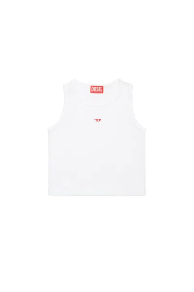 Diesel Kids' Top Smanicato Con Patch In White