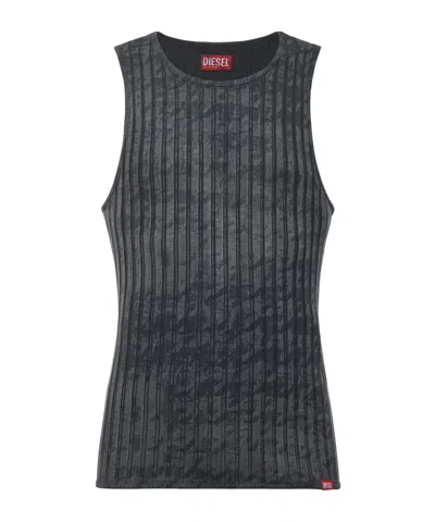 Diesel Sleeveless Vest In Black