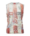 Diesel Red T-per Stripe Tank Top In Nude