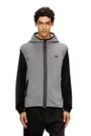 Diesel Hooded Sleeveless Sweater In Gray