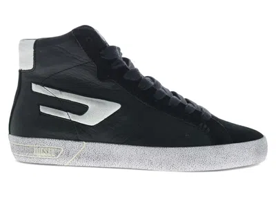 Pre-owned Diesel Sleroji Mid (women's) Sneakers In Black/white In Multi