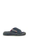 Diesel Slide Sandal "cris Cros" In Blue