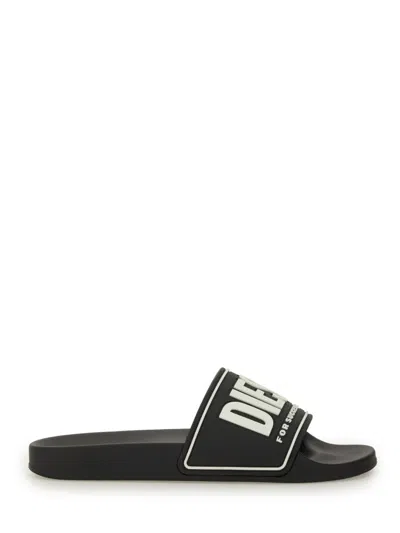 Diesel Slide Sandal Mayemi In Black