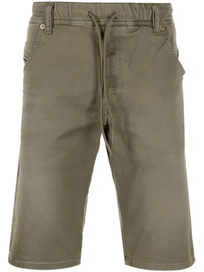 Diesel Slim-cut Drawstring Shorts In Green