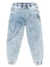 Diesel Tapered D-lab Track Denim In Blue