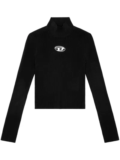 Diesel Slim Fit 83% Viscose, 17% Polyester Sweater In Black