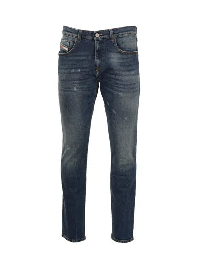 Diesel Slim-fit Distressed Jeans In C