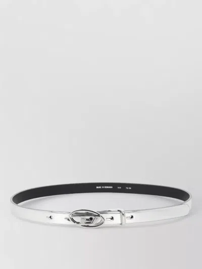 Diesel Slim Metallic Finish Adjustable Length Belt