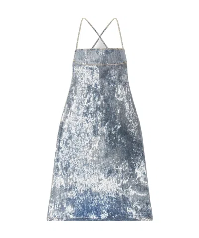 Diesel Sling Dress In Medium Blue